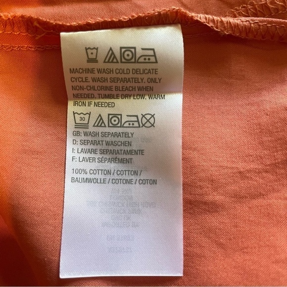 D & co. 100% Cotton 3/4 Sleeve Top Coral 2X - Picture 7 of 7